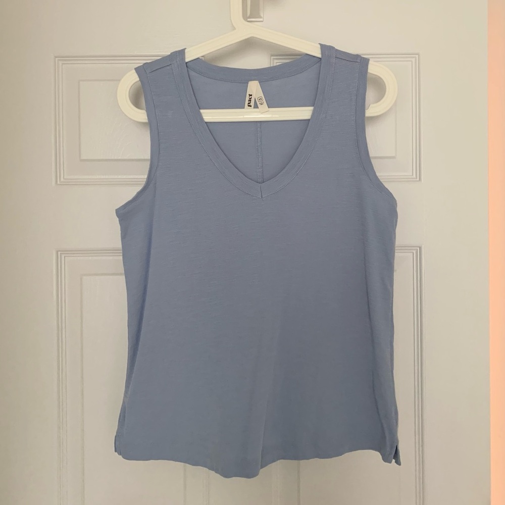 Pact Women's Light Blue Tank Top XS
